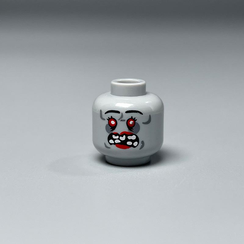 Набор голов минифигурок из строительных блоков – Выражения лиц в жёлтом