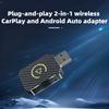Новый беспроводной адаптер CarPlay Android Auto 2 в 1, беспроводной WiFi BT5.0, умный ключ Plug and Play, беспроводной мини-бокс, быстрое подключение