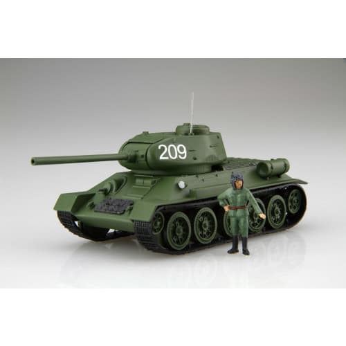 Fujimi Model 1/76 Special World Armor Series No. 34 Soviet Medium Tank T-34/85 (Set of 2) Plastic Model SWA34 Gray