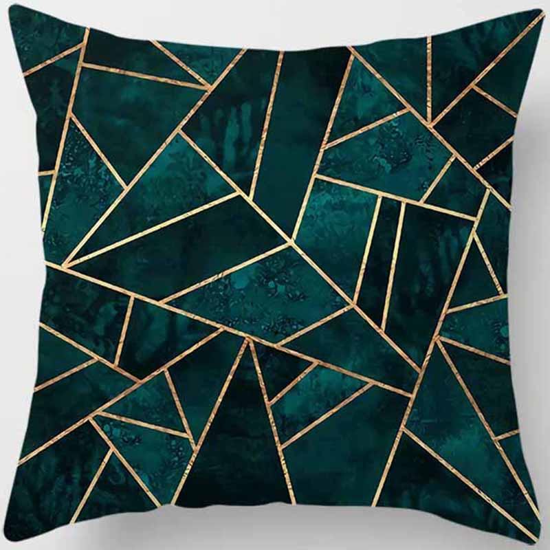 Квадратная наволочка с принтом зеленого цвета, украшение для дома, чехол на подушку для автомобильного дивана