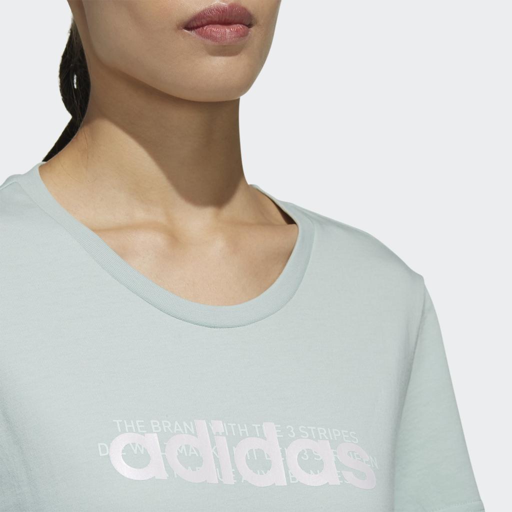 (WMNS) adidas Adi International T-Shirt Asia Sizing 'Teal' Women's FM6159
