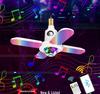 Bluetooth RGB Многоцветная Звездное Небо Четырехлистная Мощная Лампа E27 для Атмосферы Гостиной и Спальни