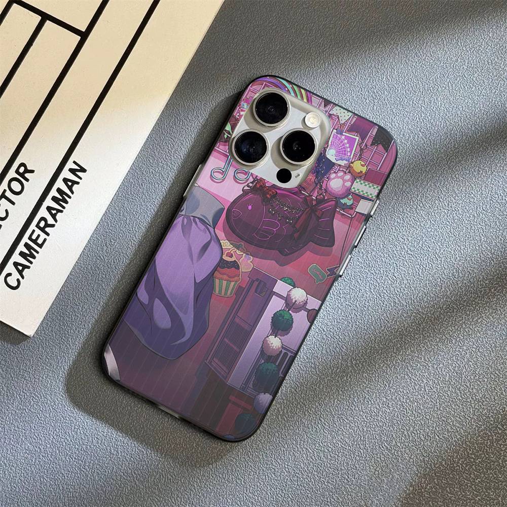Милый забавный чехол для телефона Aphmau для iPhone 16 15 17 Pro 11 12 13 14 Pro Max Plus Мягкий силиконовый чехол-оболочка с волнистой текстурой