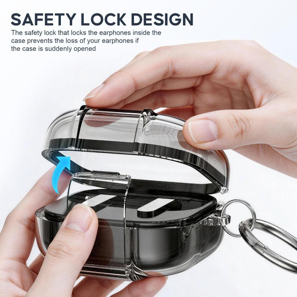 with Phone Stand Earphone Case Transparent Earbuds Cover for Samsung Galaxy Buds4/4pro Travel