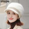 Ретро Элегантные Повседневные Универсальные Эластичные Шапки Женские Осенне-Зимние Теплые Толстые Мягкие Однотонные Ветрозащитные Холодостойкие Шапки