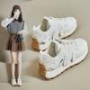 Кроссовки женские новые женские туфли легкие мягкие белые туфли на толстой подошве дышащие тонкие папины туфли