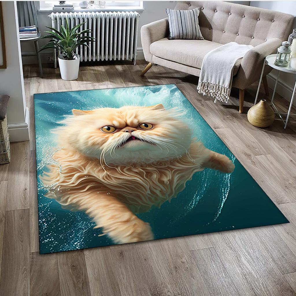 Милый мультяшный ситцевый кот, кот Гарфилд, персидский кот, ковер Ragdoll, ковер для дома, гостиной, спальни, дивана, коврик для двери, декор, детский нескользящий коврик