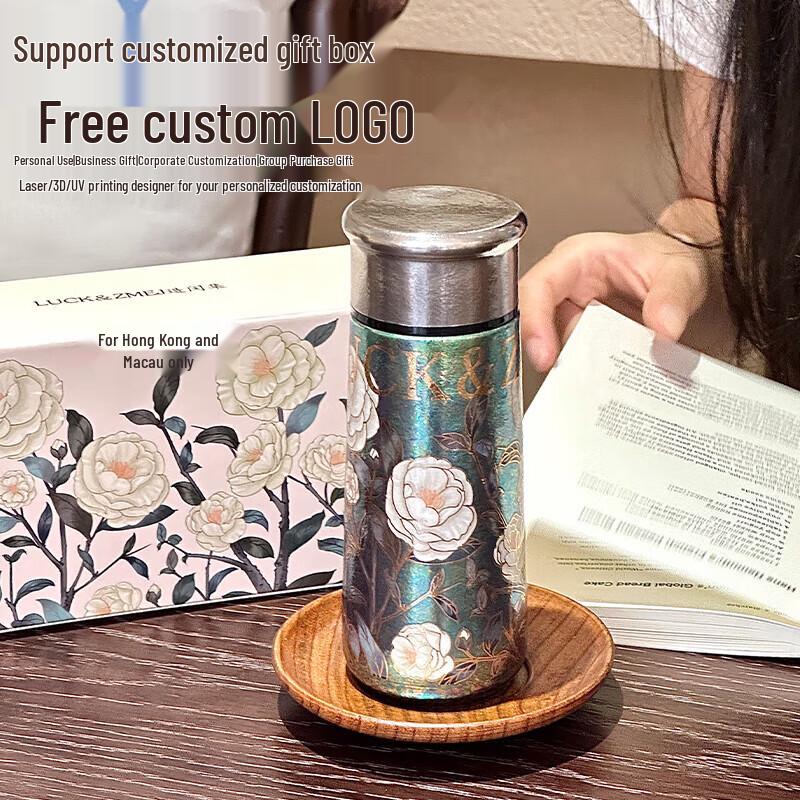 LUCK&ZMEJ Pure Titanium Portable Insulated Water Bottle