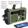 Аварийное радио с солнечной батареей и функцией SOS-сигнала, с фонариком, AM/FM-радио, радио с ручным приводом, для выживания