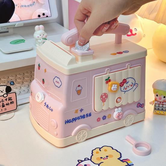 Долговечная копилка с замком, небьющаяся банка для хранения монет