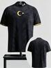 Men Turkey Black Red Soccer Jersey Quick Dry Breathable Sports T-shirt