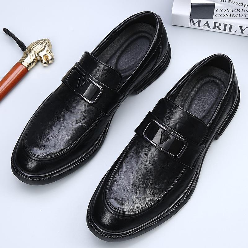 Осенние британские кожаные туфли мужские новые формальные на мягкой подошве мужские туфли деловые универсальные повседневные кожаные туфли мужские