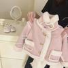 2024 Velvet & Thickened Girls' Princess Coat - Autumn/Winter Stylish Baby Top