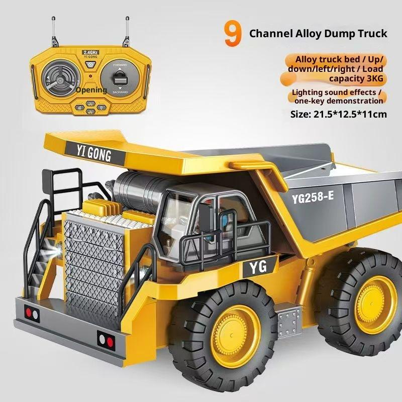 Alloy Remote-Controlled Children'S Toy Car Wireless Electric Simulation Excavator Excavator Boy Remote-Controlled Engineering Ve