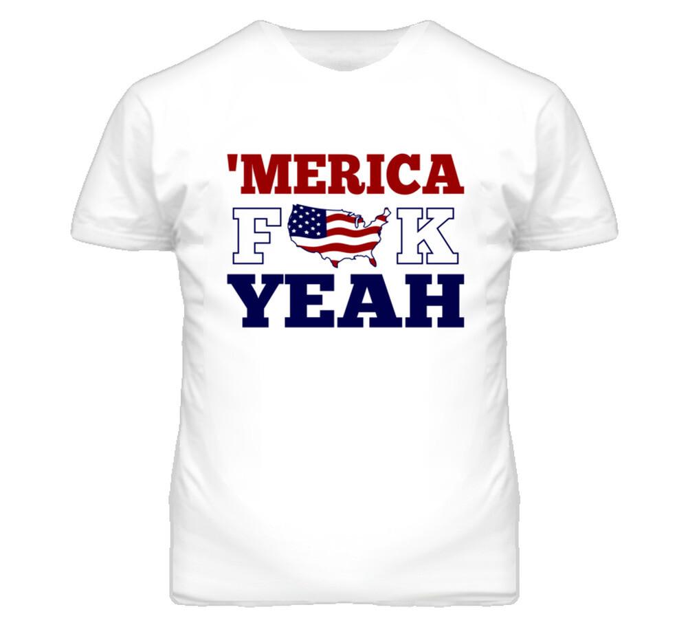 Америка F*ck Yeah Смешная футболка на 4 июля Мужские Женские Футболки Топ