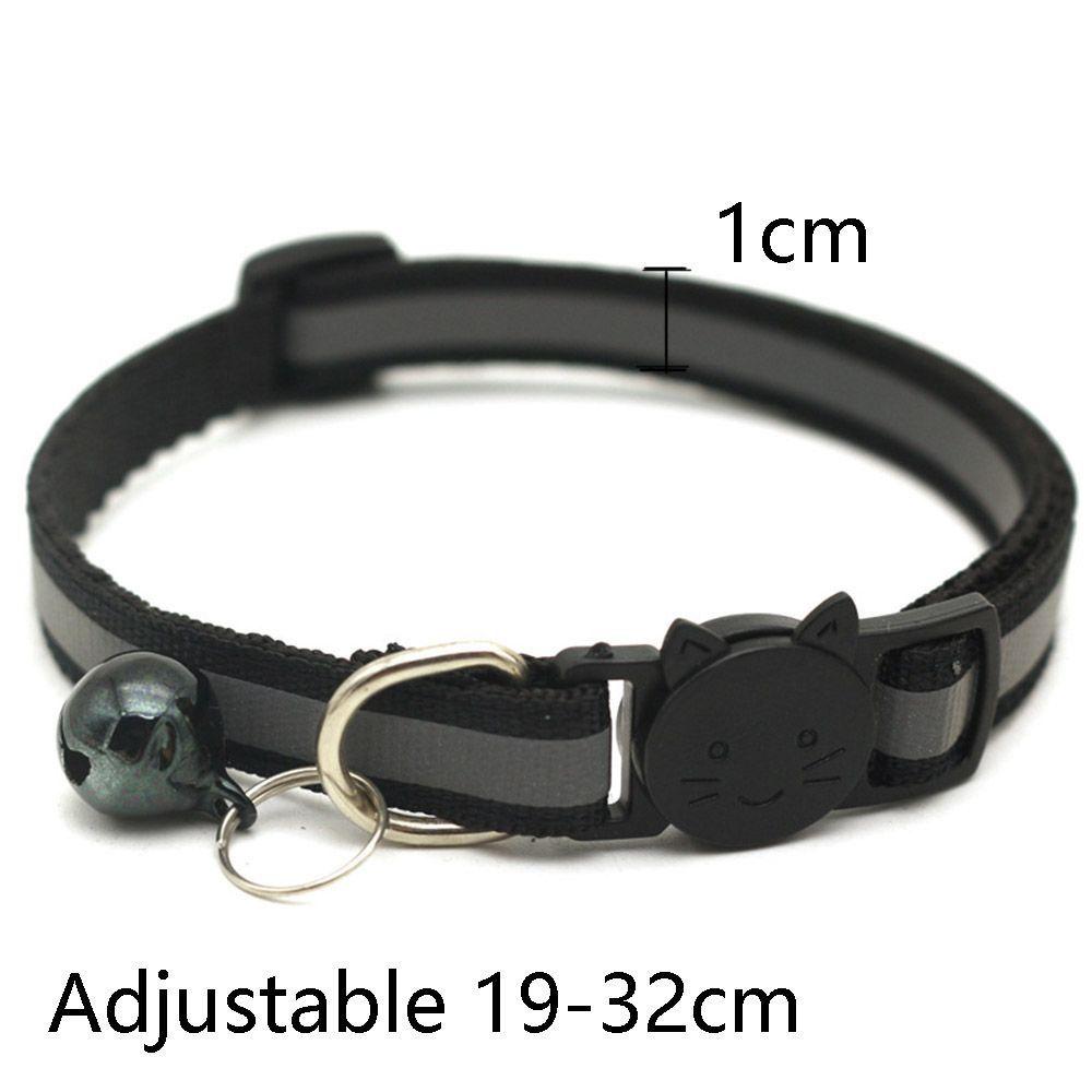 Adjustable Pets Collar with Bell Reflective Collar Trendy Cat Collar  Kitten Puppy