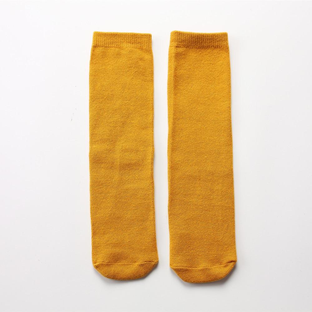 New Kids Cotton Breathable Stockings Candy Color Children Middle Tube Knee High Socks Girls Students Socks Free Size 30cm