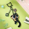 1/4Pcs Cartoon Anime Peripherals Luo Xiaohei Keychain Cute Black Cat Acrylic Keychain Creative Backpack Accessories Gift