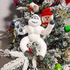Abominable Snowman Christmas Snow Elf Christmas Tree Topper Plush Stuffed Tree Hugger with Star