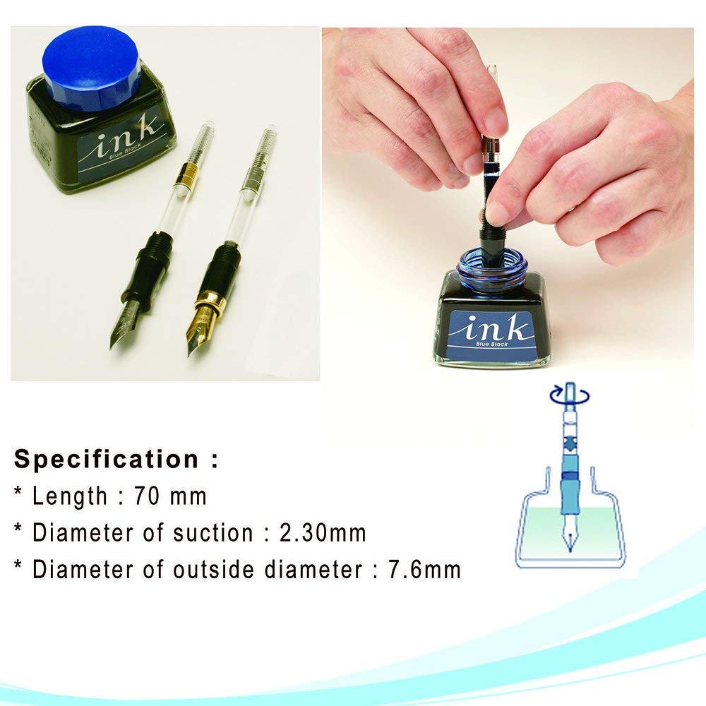 LACHIEVA LUX Fountain Pen Ink Converter (6 Bottles)