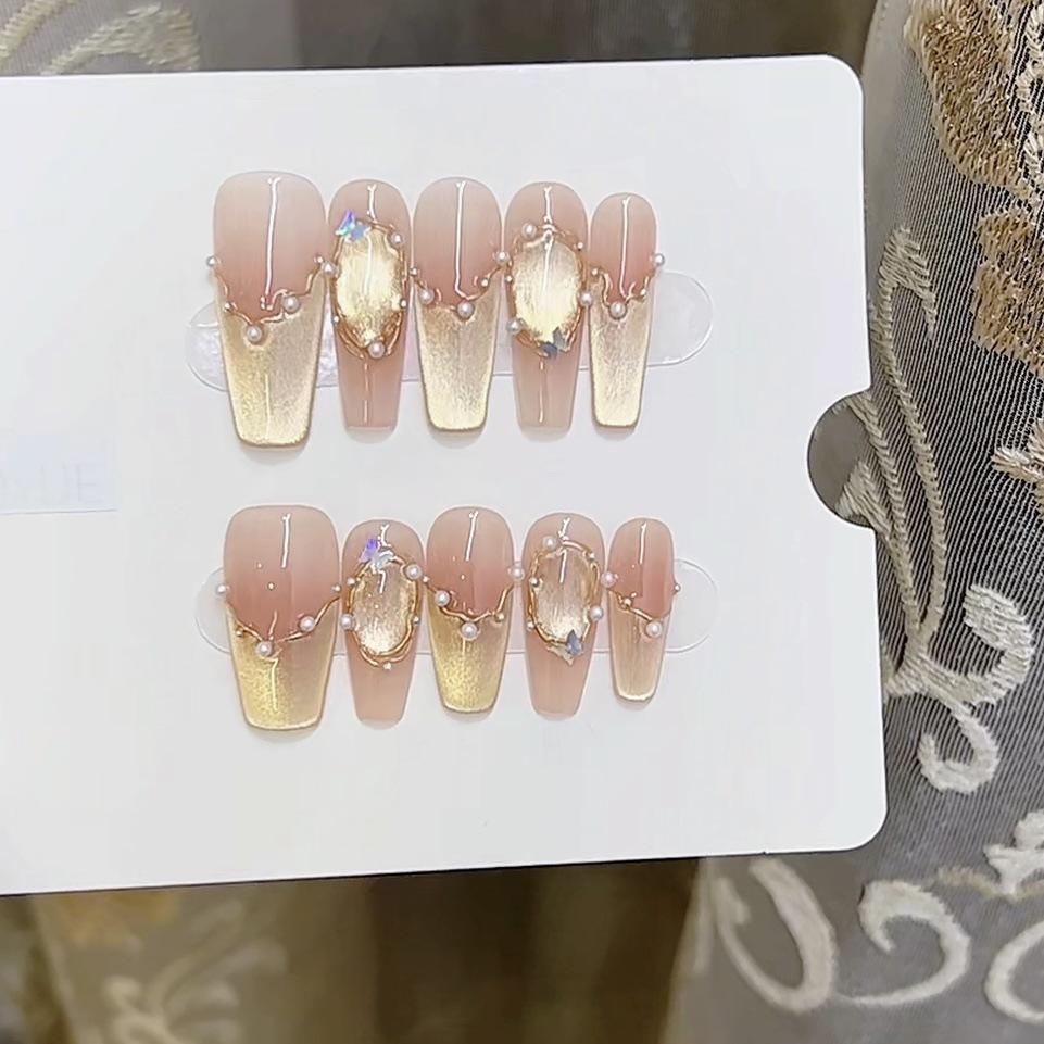 Чисто ручная работа Фототерапия Носит Броня-улыбка Цветок Вода Луна Готовый продукт Многоразовые патчи для нейл-арта