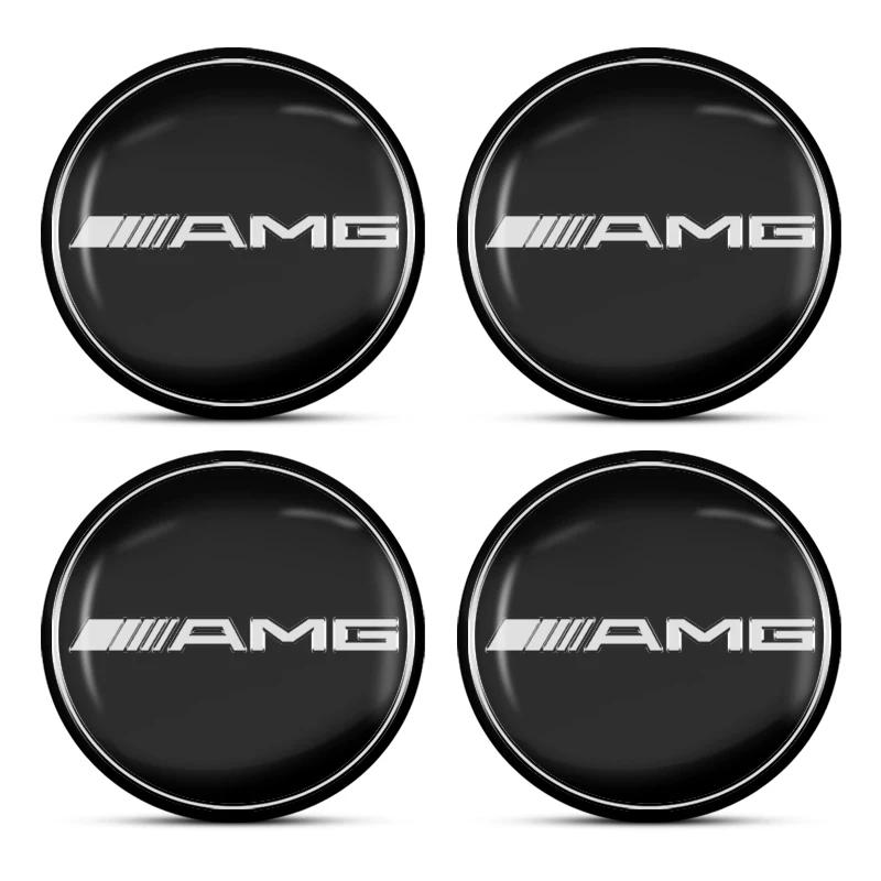 IJZN6 4CS 56mm 60mm Car Wheel Center Cap Hub Covers Badge 3D Sticker For Mercedes Benz GLA CLA GLK GLE CLS ML GL A B C E Class W211