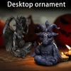 Statue Sculpture Ornament, Statue Decoration Ornament, Home Belief Deity Black Satan Ornament