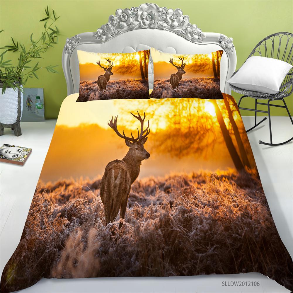 Лидер продаж, комплект пододеяльников с оленем, крутое домашнее постельное белье, домашние животные, картина, постельное белье, костюм для мужчин и мальчиков, роскошные покрывала, модные комплекты постельного белья
