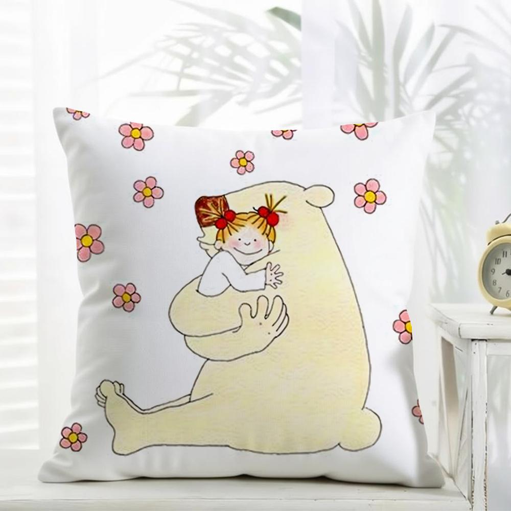 CCoco and Wondrous Gang Cushion Cover Daily Washable Linen Pillowcase Soft for Sofa Bed Home Room Decor