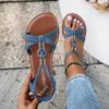 Модные женские сандалии Летние сандалии в богемном стиле Женские сандалии на мягкой подошве Низкий каблук Обувь Женская Нескользящая Летняя обувь Sandalias De Mujer
