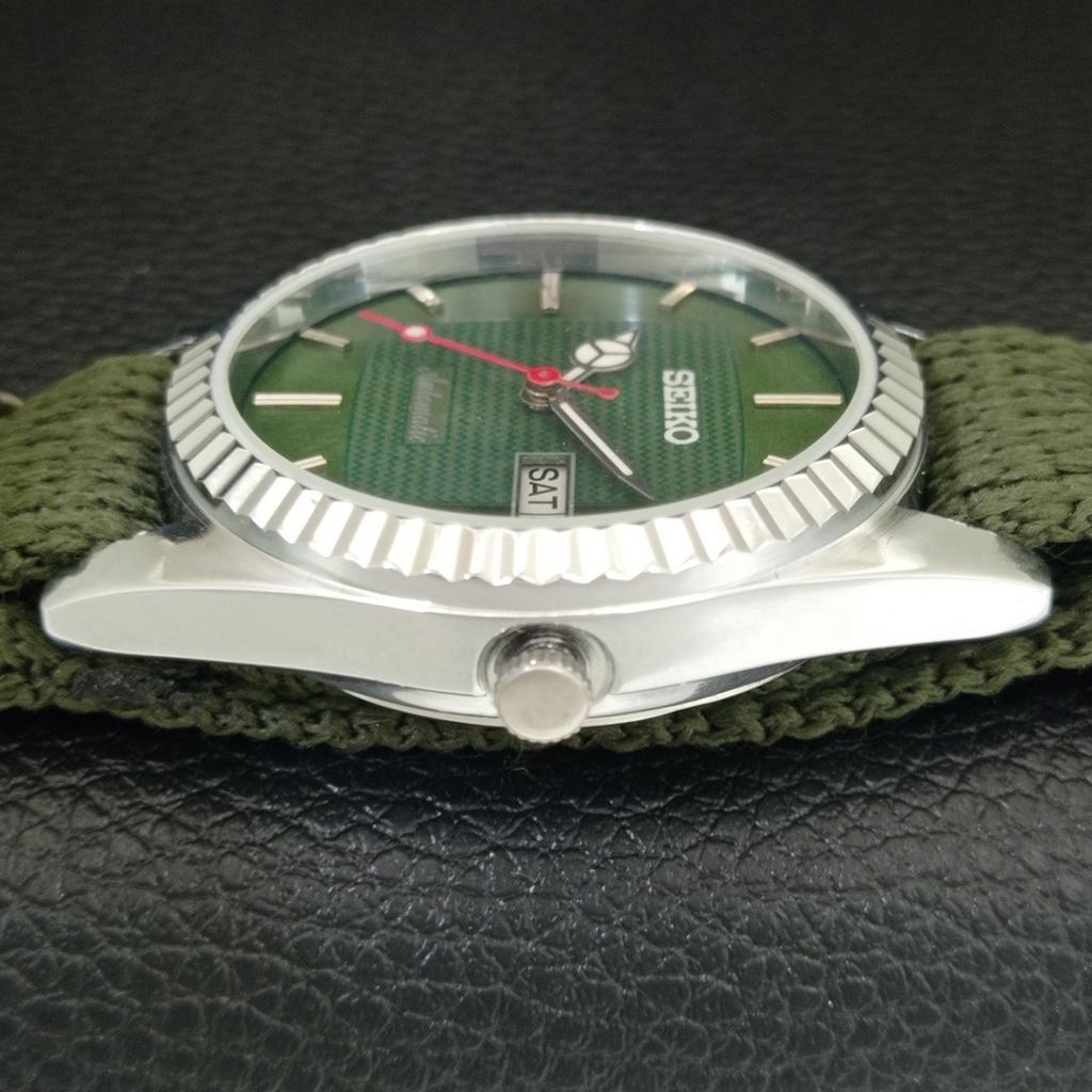 ВИНТАЖНЫЕ ОТРЕМОНТИРОВАННЫЕ МУЖСКИЕ АВТОМАТИЧЕСКИЕ ЧАСЫ SEIKO 6309A ЯПОНИЯ ЗЕЛЕНЫЙ ЦИФЕРБЛАТ a443161-1