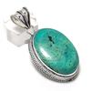 Chrysocolla Gemstone 925 Sterling Silver Jewelry Pendant 2.13"