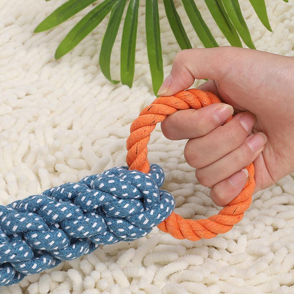 Игрушка-веревка для собак Yousheng с двумя кольцами, интерактивная игрушка для перетягивания каната, устойчивая к укусам, прочная веревочная игрушка для собак средних и крупных пород