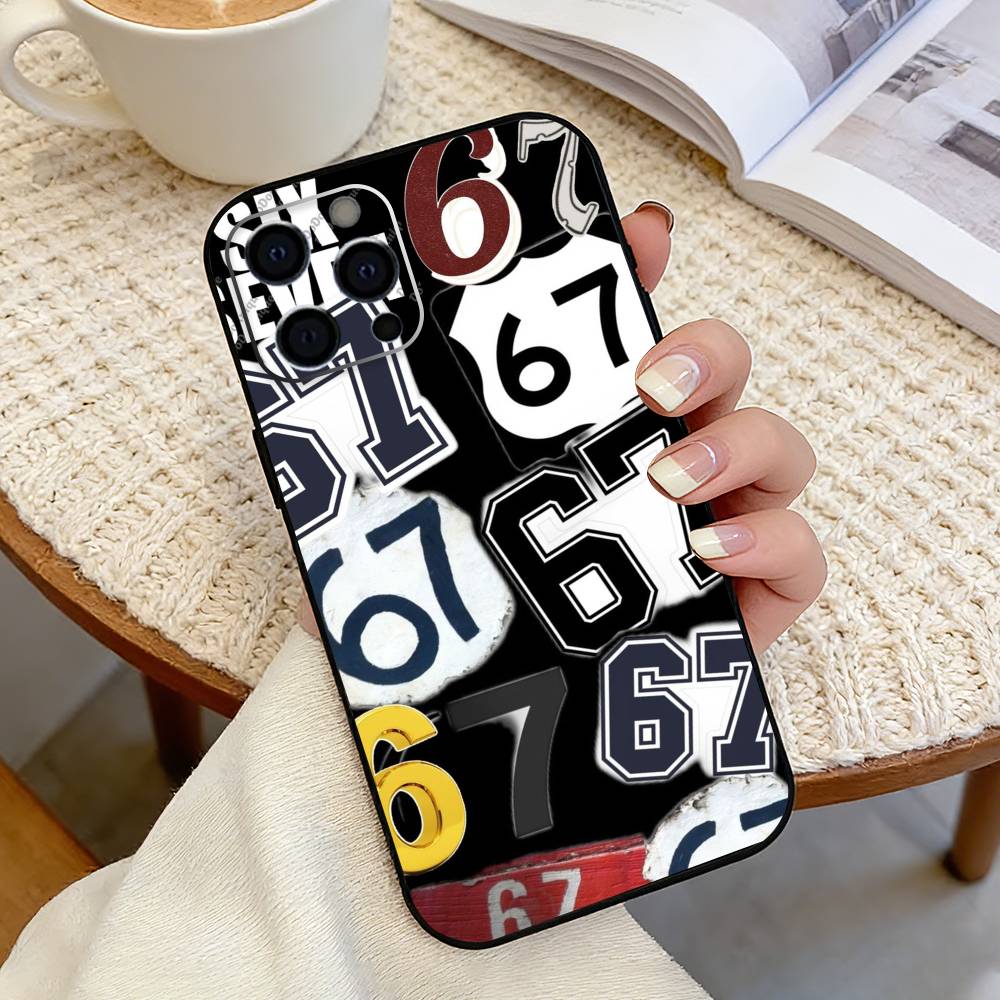 67 Шесть Семь-нн Чехол для телефона Силиконовый Мягкий Для IPhone 17 16 15 14 13 12 11 X XR Plus Pro Max Plus