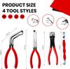 Плоскогубцы для разъединения электрических контактов, 4 шт., Автомобильные инструменты, Съемник зажимов топливной магистрали, Плоскогубцы для катушки зажигания, Красные