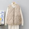 Vest for Women Cotton Winter Oversize Thickened Down Sleeveless Tops Lightweight Round Neck Versatile Casual Vest