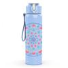 1PC Pastel Circle Mandala Art 750ml Color Plastic Sports Water Bottle Leakproof Flip Straw Lid Suitable for Sports Office Home Use