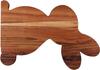 Bunny Shaped Wood Serving Board, Wood Cutting Board for Kitchen, Wooden Charcuterie Boards, Funny Serving Platter for Cheese and Food, 14.3" X 10.5"