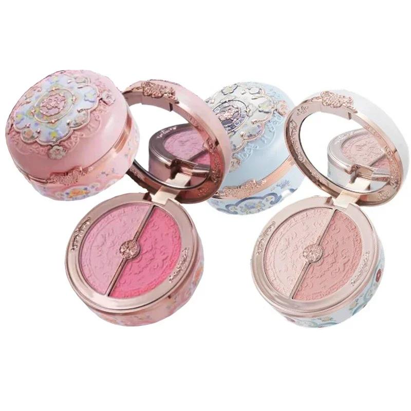 Flower Knows Румяна Коллекция 'Облачный Воротник Бабочки Коробка с Румянами Duo Blush Для Темной Кожи Персиковый Макияж Для Щечек Матовое Покрытие