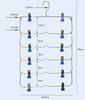 1 шт. 6-слойные вешалки для одежды, многослойная вешалка для юбок и брюк, для брюк, нескользящая металлическая вешалка с прищепками, стойка-держатель для хранения одежды