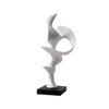 Abstract Resin Handicrafts Geometric Rotating Dancer Sculpture White Statue Decorative Figurines Home Decoration Accessories