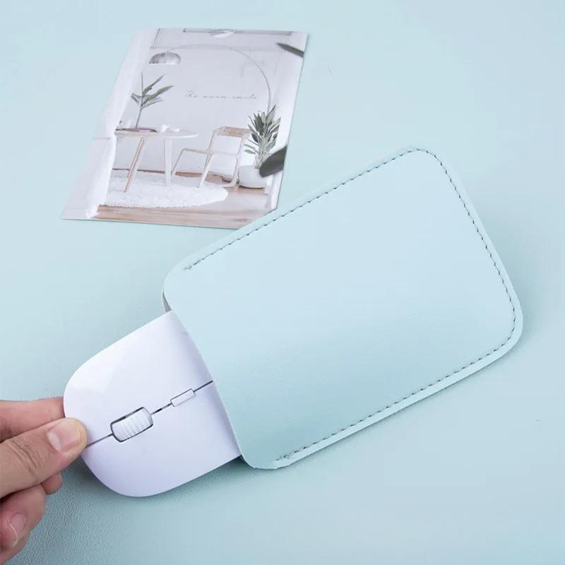 1 шт. Сумка для хранения беспроводной мыши Подходит для Magic Mouse2 Защитный чехол-конверт из ПУ кожи Чехол против царапин