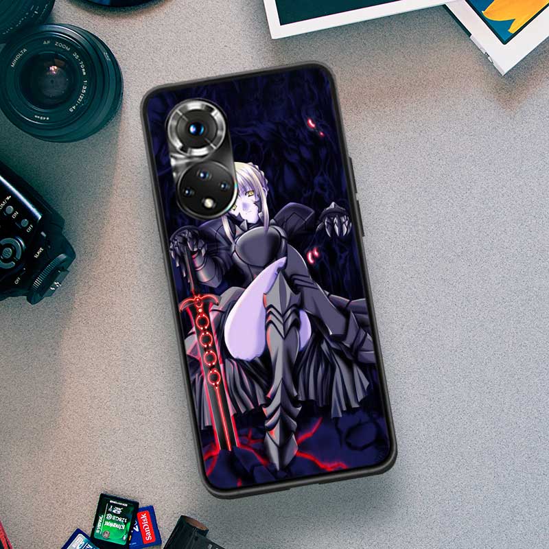 Cartoon Fate Stay Night Saber Phone Case For Huawei P Smart 2021 Y5 Y6 Y7 Y9 Honor 50 20 Pro 10 10I 9 9X Y9S 8 8A 8X 8S 7S Cover