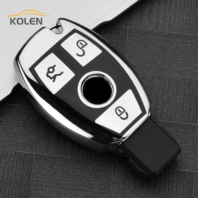 Soft TPU Car Remote Key Case Cover Fob for Mercedes Bnez CLA GLC GLA GLK W203 W210 W211 W204 W176 A B C R Class AMG Accessories