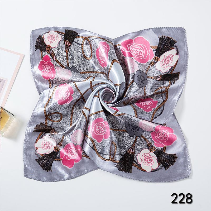 50cm Small Square Scarf Butterfly Floral Small Neck Scarf Bag Accessories Square Scarf