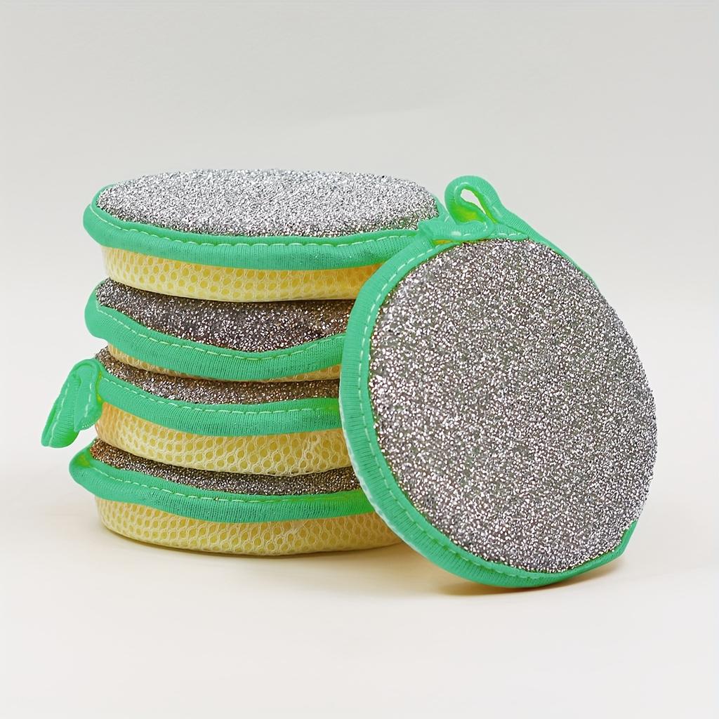 5/10 шт., кухонная губка для мытья посуды, не повреждает щетку для кастрюли, бытовая двухсторонняя чистящая губка, губка для чистки, губка для кухонного скраба,