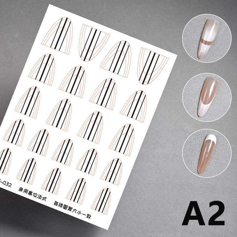 1 лист прозрачных наклеек для французского маникюра, прочные наклейки для дизайна ногтей, трафареты для французского маникюра своими руками, 3D-инструменты для укладки