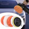 3/4/5 Inch Polishing Foam Pad Buffer Kit Sponge Pads Kit Car Waxing Sponge Disk Wool Wheel Motorcycle Vehicle Remove Scratches
