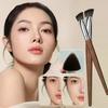 Кисть для тональной основы и консилера с деревянной ручкой, треугольная, премиальная, для контурирования и румян, безупречная, плотная кисть для макияжа лица под глаза