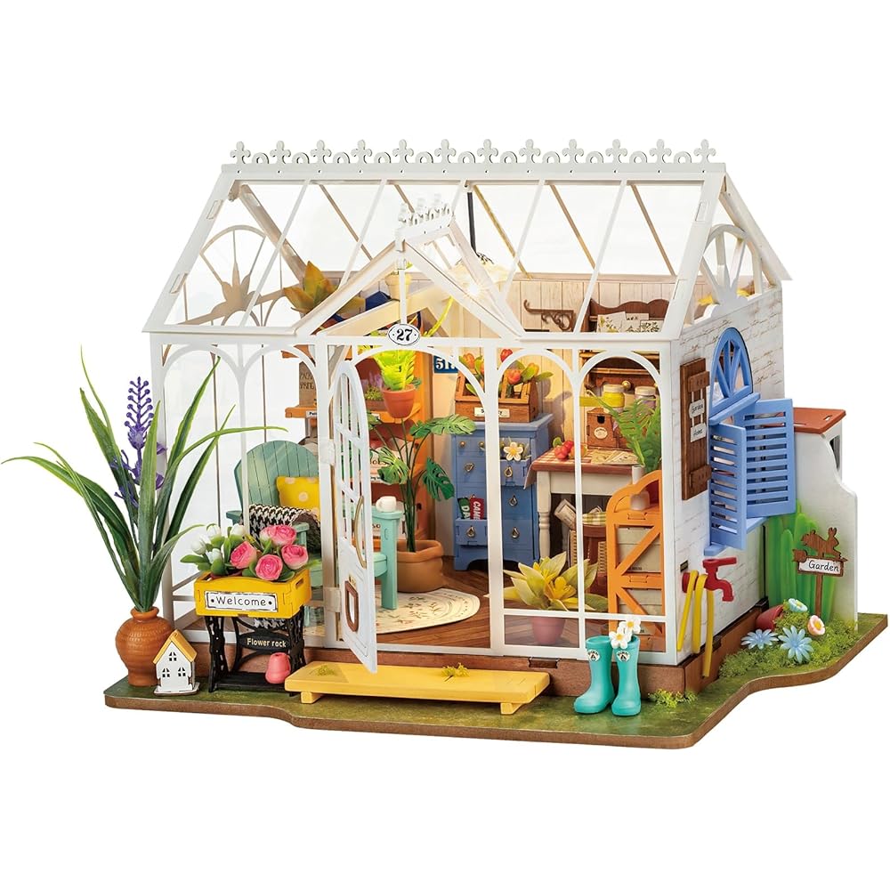 Tsukurundesu Miniature Dollhouse DG Series Garden House DIY Kit with Instruction Manual